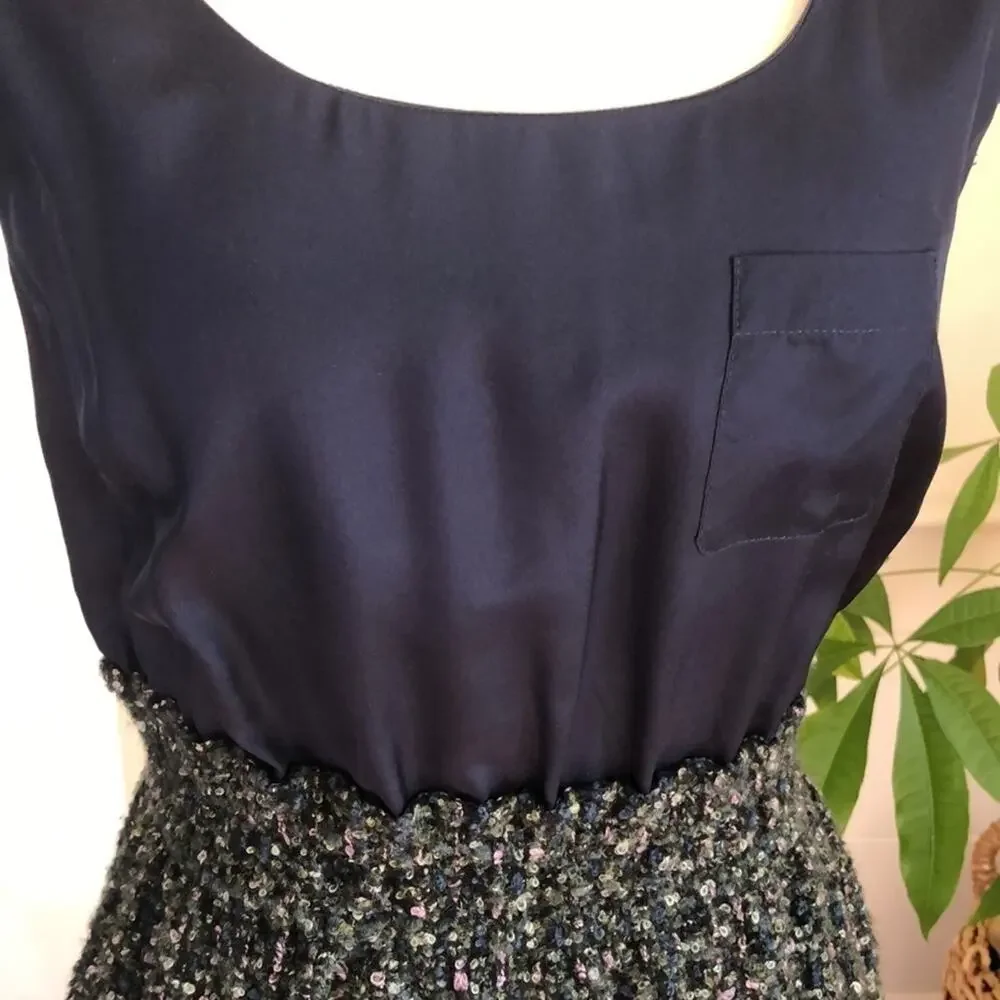 JCrew Dress blue top wool skirt, 0